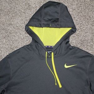 Nike Therma-Fit Gray and Yellow Hoodie